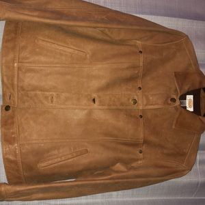 Brown leather jacket